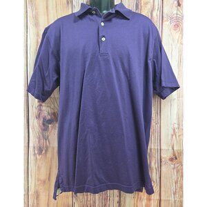 Peter Millar Purple Polo Shirt Mens Size Large